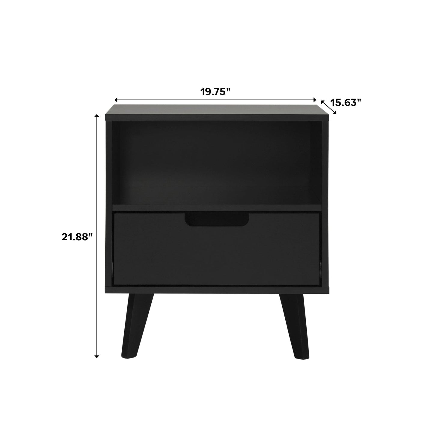 Sloane Hans Mid-Century Modern Angle-Leg Nightstand
