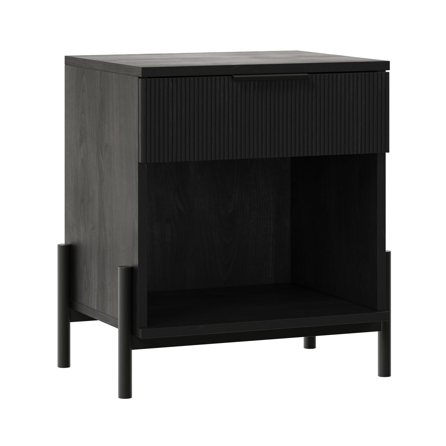 Paris Modern Scandinavian Reeded Nightstand